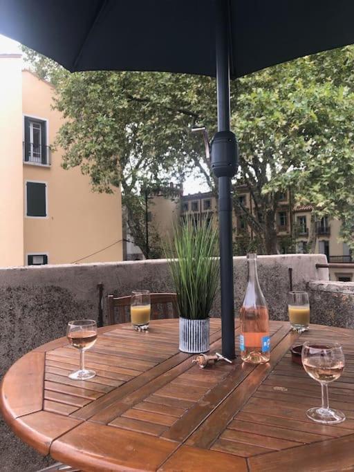 Au Coeur De Ville Avec Terrasse Céret Exteriör bild